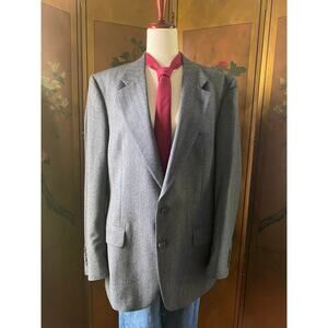 Vintage Burberrys wool blazer in grey, size 42R